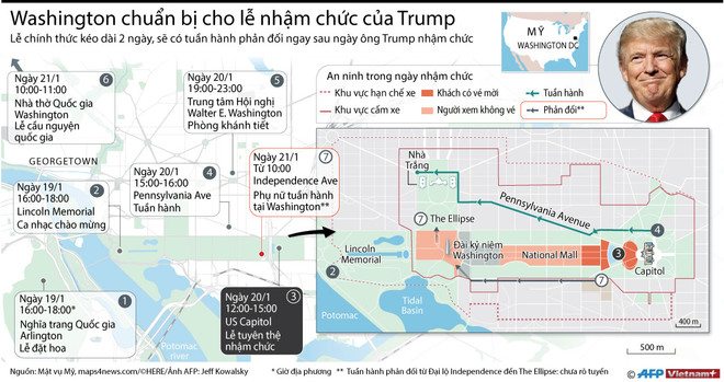 [Infographics] Washington chuẩn bị cho lễ nhậm chức của ông Trump ảnh 1