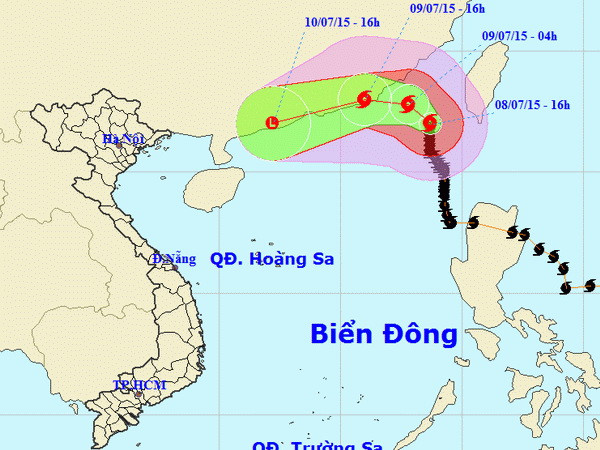 Bão số 2 vẫn giữ hướng di chuyển trong vòng 24 giờ tới ảnh 1