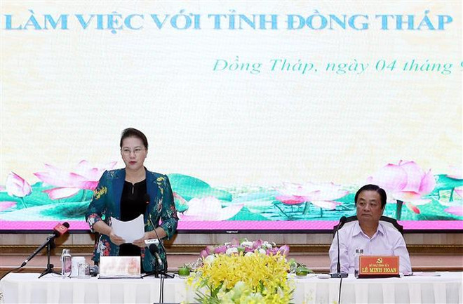 Chủ tịch Quốc hội Nguyễn Thị Kim Ngân thăm làm việc tại tỉnh Đồng Tháp ảnh 1