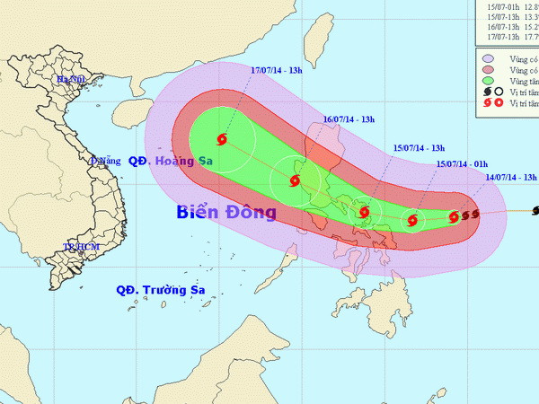 Bão Rammasun di chuyển nhanh và có diễn biến phức tạp ảnh 1