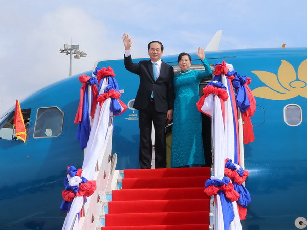 Chủ tịch nước Trần Đại Quang hội đàm với Chủ tịch nước Lào ảnh 2