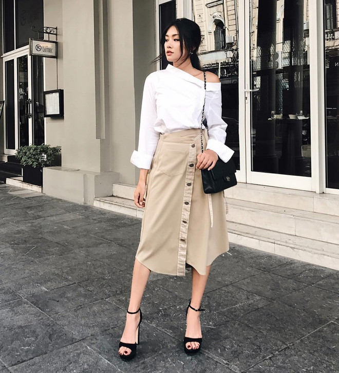 Mix đồ giao mùa ngọt ngào như các quý cô thời trang Việt ảnh 1