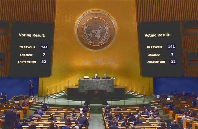 LHQ thông qua nghị quyết kêu gọi chấm dứt xung đột Nga-Ukraine ảnh 1