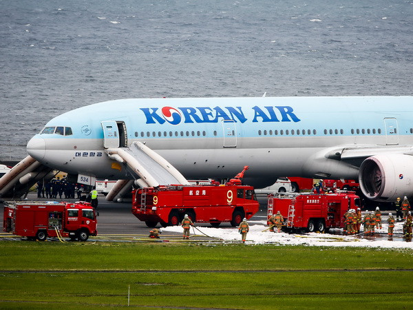 Máy bay Korean Air. (Ảnh: EPA/TTXVN) Máy bay hãng hàng không Korean Air phải hạ cánh khẩn cấp ảnh 1