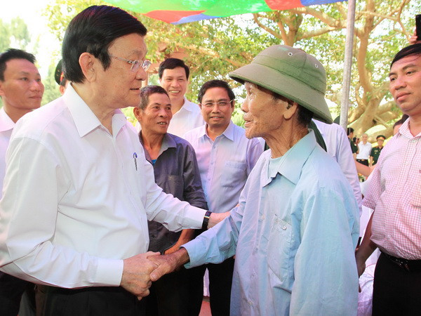 Chủ tịch nước Trương Tấn Sang khảo sát tuyến đảo Đông Bắc ảnh 1