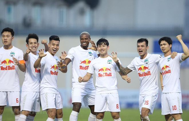 Hoàng Anh Gia Lai tham dự AFC Champions League 2022. (Ảnh: PV/Vietnam+) Hoàng Anh Gia Lai tặng 12.000 vé mời xem AFC Champions League 2022 ảnh 1