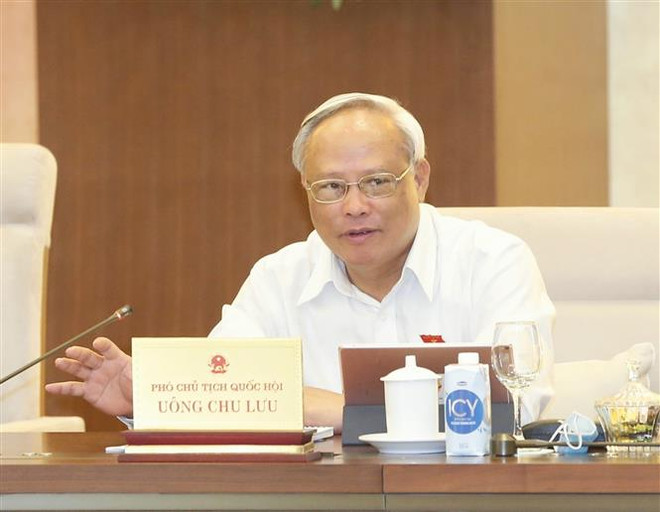 Phó Chủ tịch Quốc hội Uông Chu Lưu phát biểu. (Ảnh: Doãn Tấn/TTXVN) Tán thành việc thành lập Văn phòng Đoàn đại biểu Quốc hội và HĐND ảnh 3