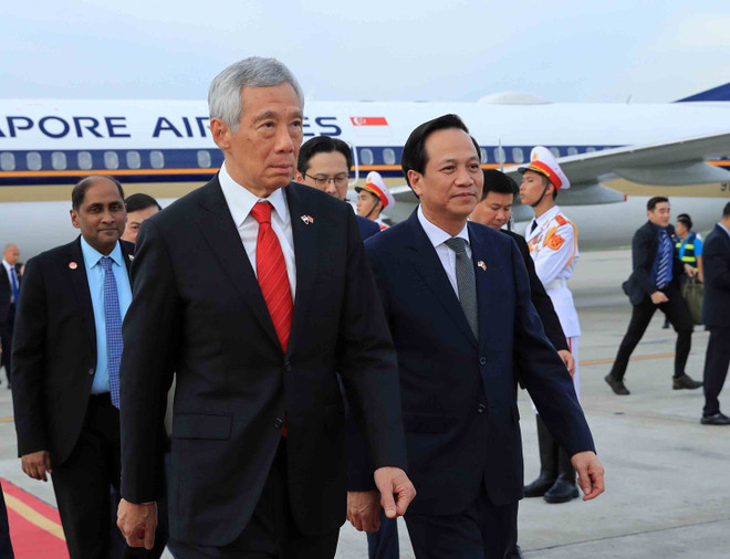 Lễ đón Thủ tướng Singapore Lý Hiển Long thăm chính thức Việt Nam ảnh 3