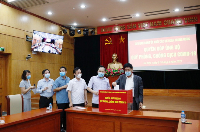 Cán bộ, lao động Khối các cơ quan TW ủng hộ Quỹ Phòng, chống dịch ảnh 1