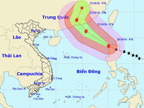 Bão Haima vào Biển Đông trở thành cơn bão số 8 trong năm nay ảnh 1