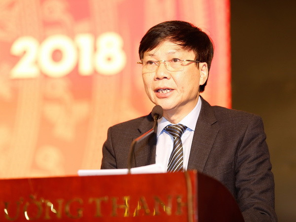 Phó Chủ tịch Thường trực Hội Nhà báo Việt Nam Hồ Quang Lợi phát biểu. (Ảnh: Bích Huệ/TTXVN) Hội nghị toàn quốc tổng kết hoạt động của Hội Nhà báo Việt Nam 2017 ảnh 4