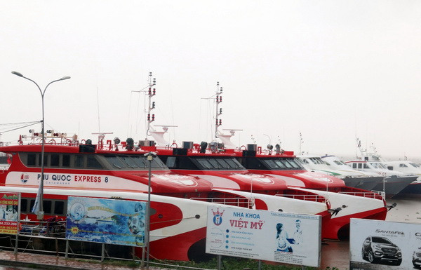 Ảnh hưởng bão, Kiên Giang ngưng hoạt động tàu cao tốc chạy tuyến biển ảnh 1