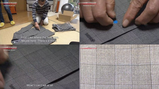 Việc sửa chữa bằng kỹ thuật kaketsugi đòi hỏi sự tỉ mẩn và gây tiêu tốn rất nhiều thời gian. (Nguồn: Oddity Central) Kaketsugi, kỹ thuật vá vết thủng quần áo siêu đẳng của người Nhật ảnh 3