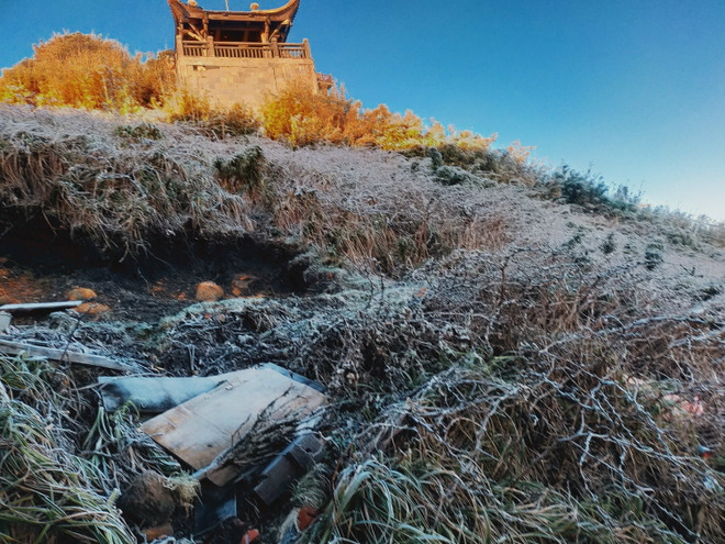 [Photo] Hình ảnh sương muối trắng xóa Sa Pa khi Lào Cai xuống 0 độ C ảnh 1