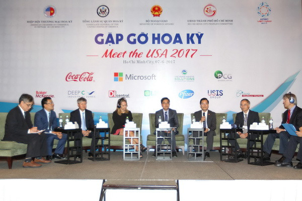 Thứ trưởng Ngoại giao Hà Kim Ngọc tham gia phiên thảo luận Khuôn khổ thương mại Việt Nam-Hoa Kỳ giai đoạn 2017-2020. (Ảnh: Thanh Vũ/TTXVN) Thúc đẩy quan hệ thương mại đầu tư giữa Việt Nam và Hoa Kỳ ảnh 1