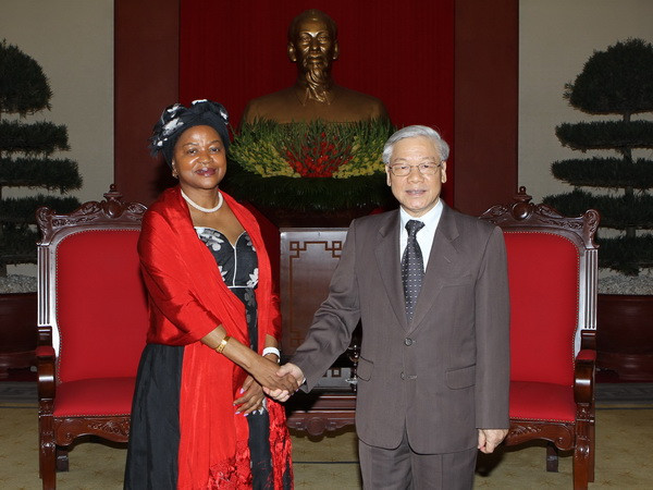 Tổng Bí thư Nguyễn Phú Trọng tiếp Chủ tịch Quốc hội Nam Phi ảnh 1