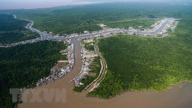Vườn Quốc gia Mũi Cà Mau nhìn từ trên cao. (Ảnh: Trọng Đạt/TTXVN) Tổ chức lập quy hoạch Khu du lịch quốc gia Mũi Cà Mau ảnh 1