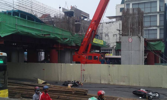 Tai nạn nghiêm trọng ở công trường đường sắt trên cao Hà Đông-Cát Linh ảnh 1