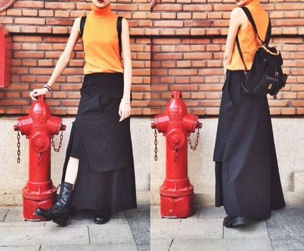 Đen và Da cam: Combo phối đồ "thần thánh" của mùa Halloween ảnh 9