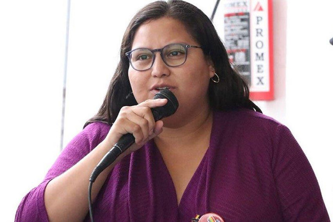 Thượng nghị sỹ Citlalli Hernández. (Nguồn: mexiconewsdaily.com) Nổ bom thư tại Thượng viện Mexico, một nữ nghị sỹ bị thương ảnh 1