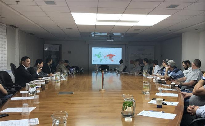 Toàn cảnh hội thảo. (Ảnh: Công Đồng/TTXVN) Cơ hội kinh doanh tại Việt Nam cho các nhà nhập khẩu Israel ảnh 2