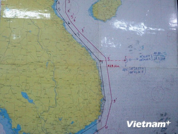 Vị trí mới của giàn khoan Trung Quốc nằm trên thềm lục địa Việt Nam ảnh 1
