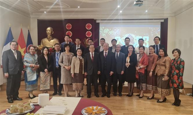 Đại sứ quán Lào tại Pháp chúc mừng Tết cổ truyền Quý Mão 2023 ảnh 3