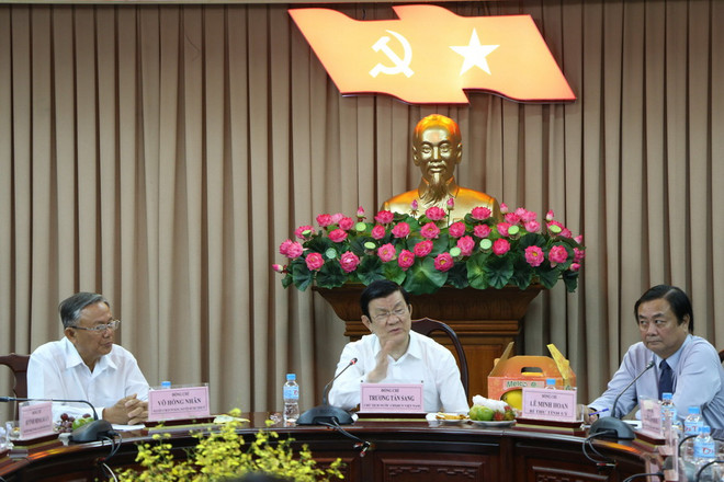 Chủ tịch nước Trương Tấn Sang thăm, chúc Tết tại Đồng Tháp ảnh 1