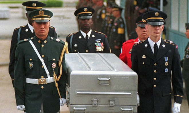 Máy bay Mỹ chở hài cốt binh sỹ rời Triều Tiên tới Hàn Quốc ảnh 1