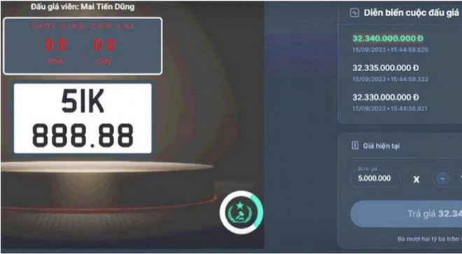 TP.HCM: Biển số “ngũ quý” 8 trúng đấu giá cao nhất 32,34 tỷ đồng ảnh 1