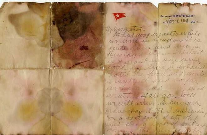 Bức thư của một nạn nhân tàu Titanic được bán với giá kỷ lục ảnh 1