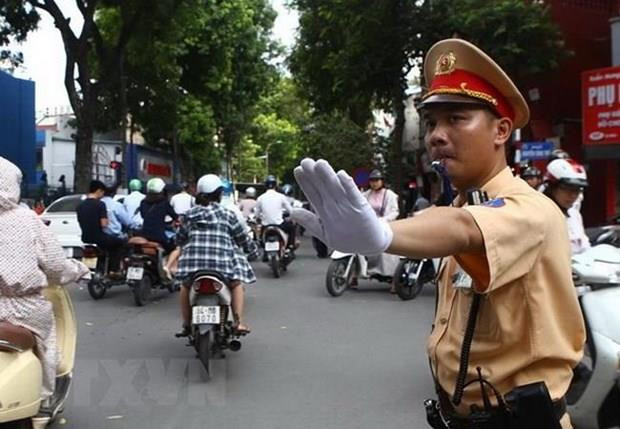 (Ảnh minh họa: Minh Quyết/TTXVN) Hà Nội tăng cường đảm bảo trật tự an toàn giao thông, đô thị dịp 2/9 ảnh 1
