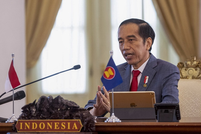 Tổng thống Indonesia Joko Widodo. (Ảnh: AFP/TTXVN) Indonesia nhấn mạnh về hợp tác y tế trong quan hệ ASEAN-Ấn Độ ảnh 1