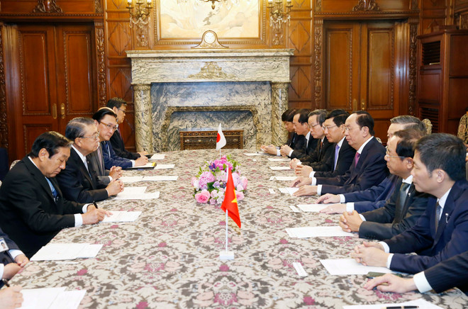 Chủ tịch nước tiếp Chủ tịch Ủy ban Điều hành Hạ viện Nhật Bản ảnh 1