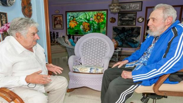 Lãnh tụ Fidel Castro có buổi tiếp khách đầu tiên trong năm 2016 ảnh 1