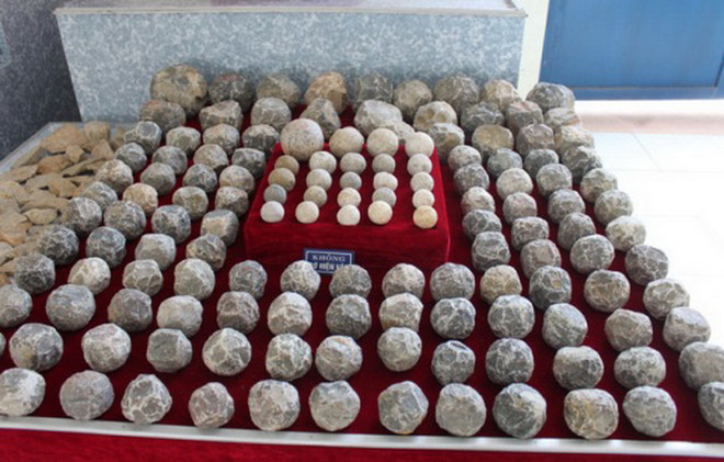 Thanh Hóa: Phát hiện ổ đạn đá lớn ở phía Đông Bắc Thành nhà Hồ ảnh 1