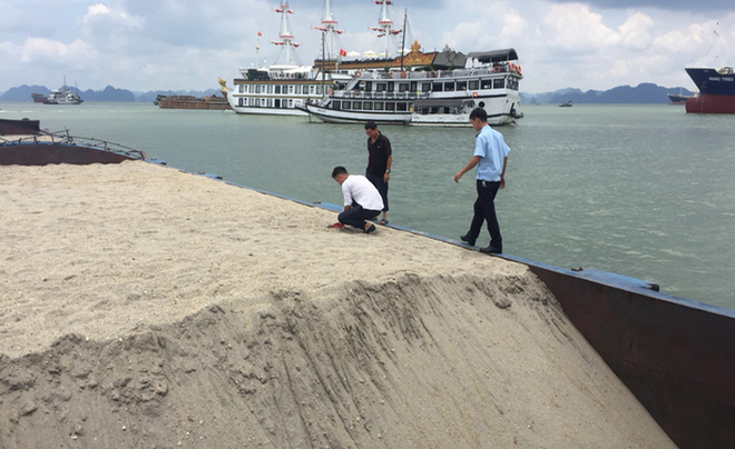 Xử phạt trường hợp vận chuyển hơn 500m3 cát không rõ nguồn gốc ảnh 1