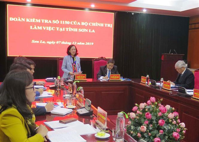 Đoàn kiểm tra của Bộ Chính trị làm việc tại tỉnh Sơn La ảnh 1