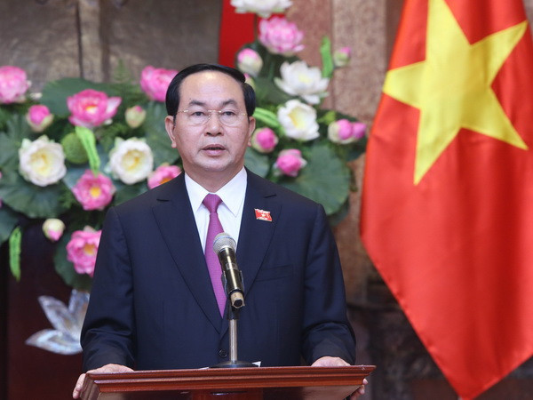 Chủ tịch nước Trần Đại Quang trả lời phỏng vấn báo chí ảnh 1