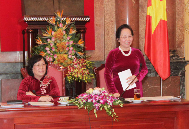 Phó Chủ tịch nước tiếp đoàn đại biểu nhà tài trợ Quỹ Bảo trợ trẻ em ảnh 1