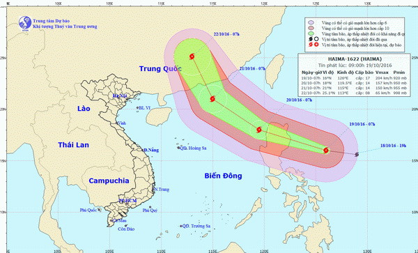 Bão số 7 giật cấp 10 tại Quảng Ninh, siêu bão Haima tiến vào Biển Đông ảnh 1