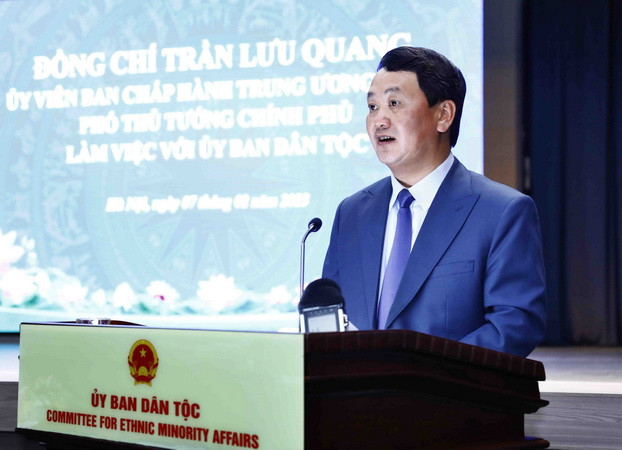 Phó Thủ tướng Trần Lưu Quang làm việc với Ủy ban Dân tộc ảnh 2