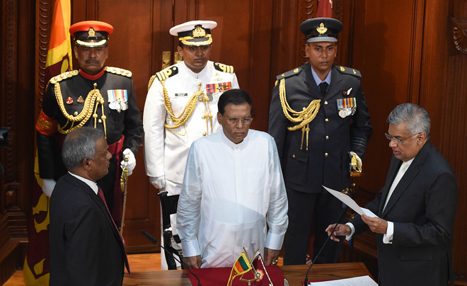 Tân Thủ tướng Sri Lanka Wickremesinghe tuyên thệ nhậm chức ảnh 1
