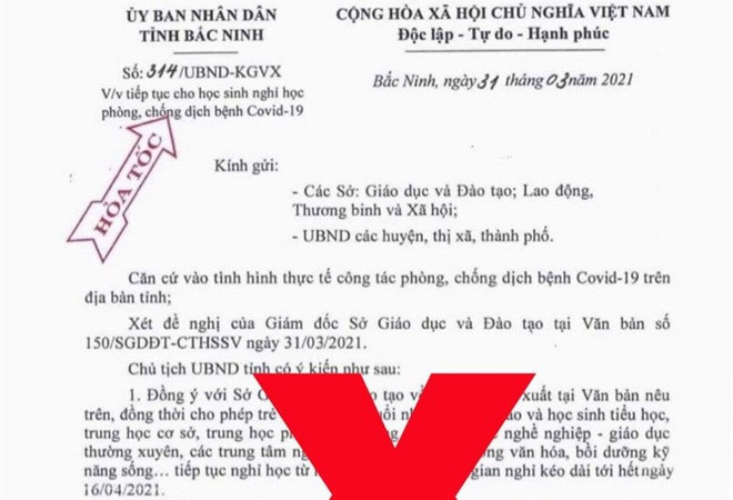 Vụ đăng tải công văn giả mạo cho học sinh nghỉ: Trò đùa "Cá tháng Tư" ảnh 1
