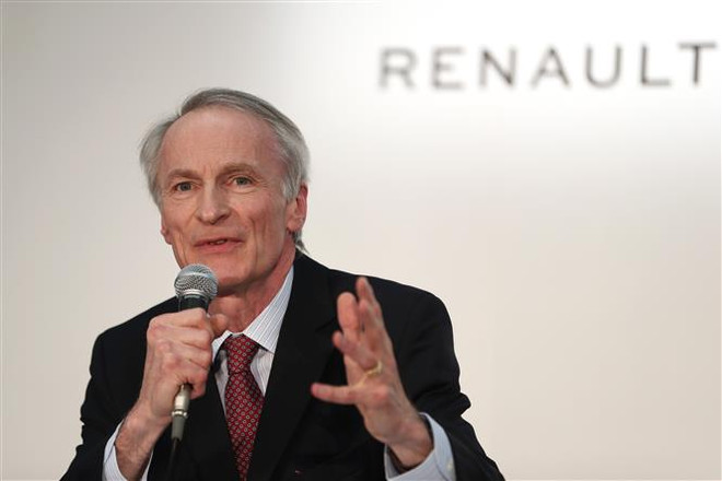 Chủ tịch Renault Jean-Dominique Senard phát biểu trong một cuộc họp báo tại trụ sở Nissan ở Yokohama, tỉnh Kanagawa, Nhật Bản. (Ảnh: AFP/TTXVN) Chủ tịch Renault-Nissan bác thông tin liên minh có nguy cơ đổ vỡ ảnh 1