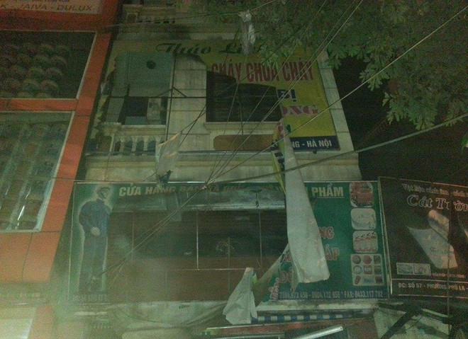 Cháy cửa hàng kinh doanh thiết bị... phòng cháy chữa cháy ở Hà Đông ảnh 1