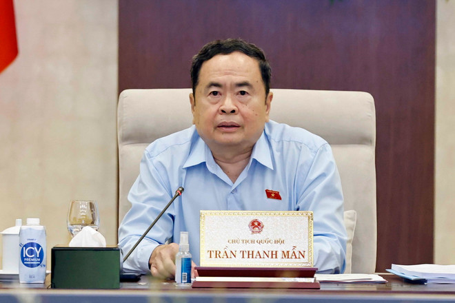 Chủ tịch Quốc hội Trần Thanh Mẫn phát biểu ý kiến. (Ảnh: Doãn Tấn/TTXVN) ttxvn_1408_tran thanh man.jpg