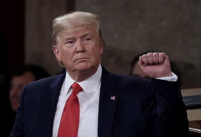 Tổng thống Mỹ Donald Trump đọc thông điệp liên bang trước Quốc hội Mỹ tại Washington, DC. (Ảnh: AFP/TTXVN) Tổng thống Mỹ Donald Trump và cơ hội tái đắc cử rộng mở ảnh 2