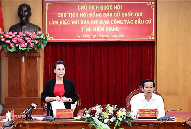 Chủ tịch Quốc hội làm việc với Ban chỉ đạo công tác bầu cử Kiên Giang ảnh 1