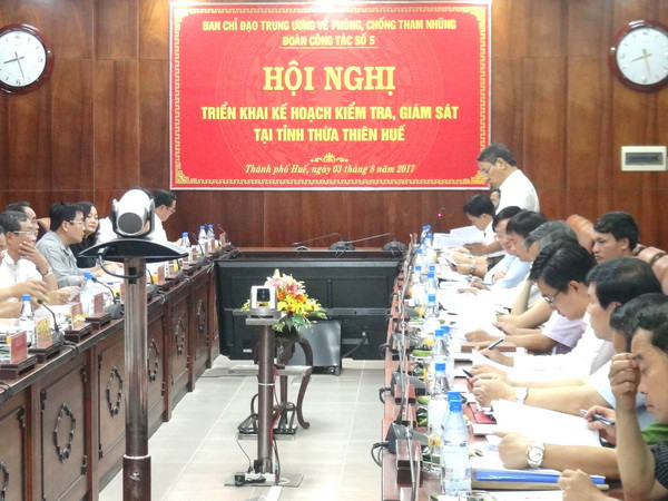 Ban Chỉ đạo Trung ương về phòng, chống tham nhũng làm việc tại TT-Huế ảnh 1